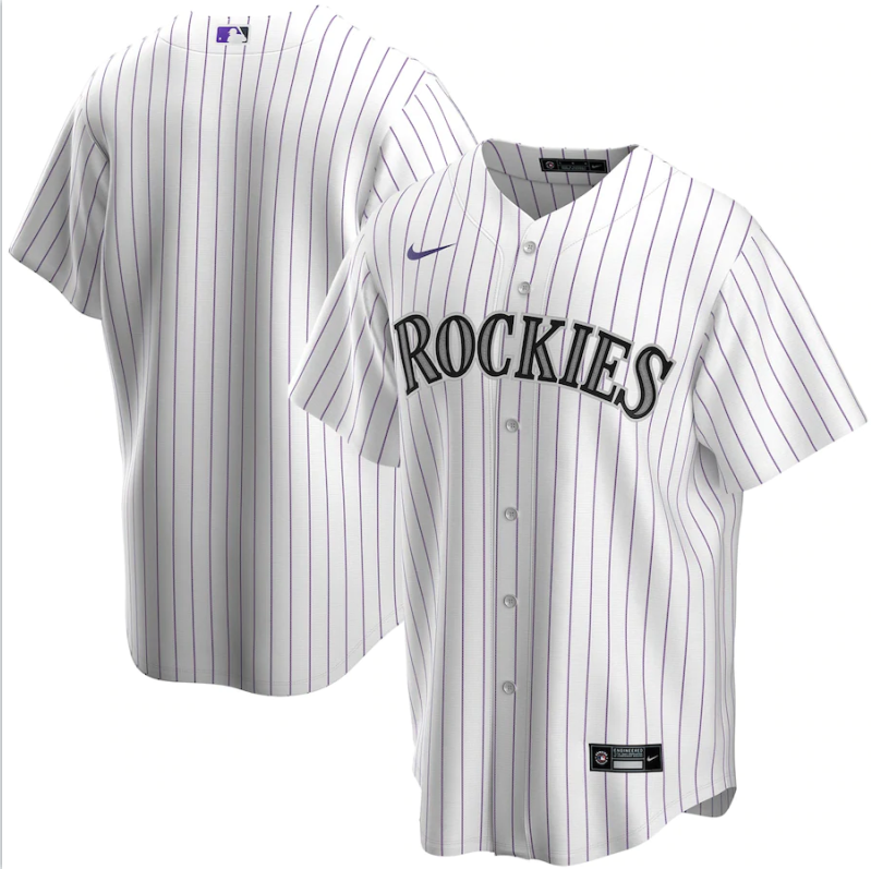 Men's Colorado Rockies White Base Stitched Jersey